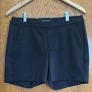 Liverpool Black Bermuda Shorts Tailored Fit